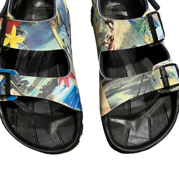 Birki's by Birkenstock Colorful Hawaii Tiki Print Beach Surfer Sandal US 6.5 - Picture 5 of 12
